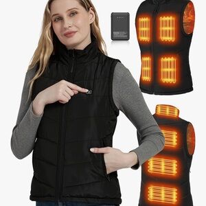 Black Heated Vest battery pack not included.